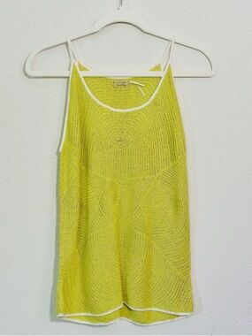 Vintage Max Studio Special Edition Chartreuse Knit Tank - L